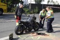 Schwerer Krad PKW Unfall Koeln Muelheim Am Springborn Cottbuserstr P150